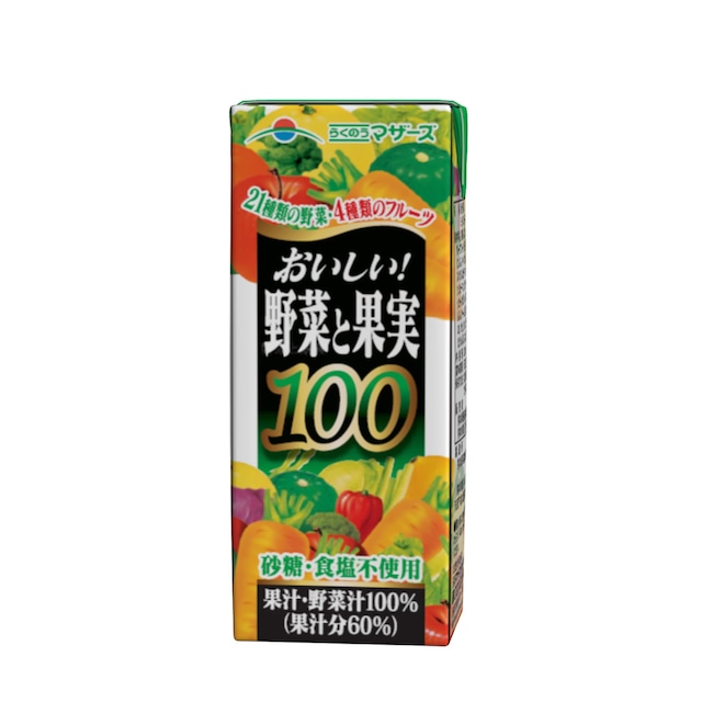 【定期便】おいしい野菜と果実100% 200ml（24本入り）【常温便】