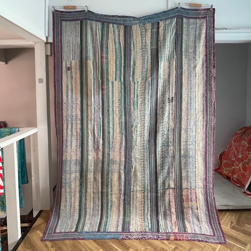【222×158.5cm!!】ラリーキルト　刺し子