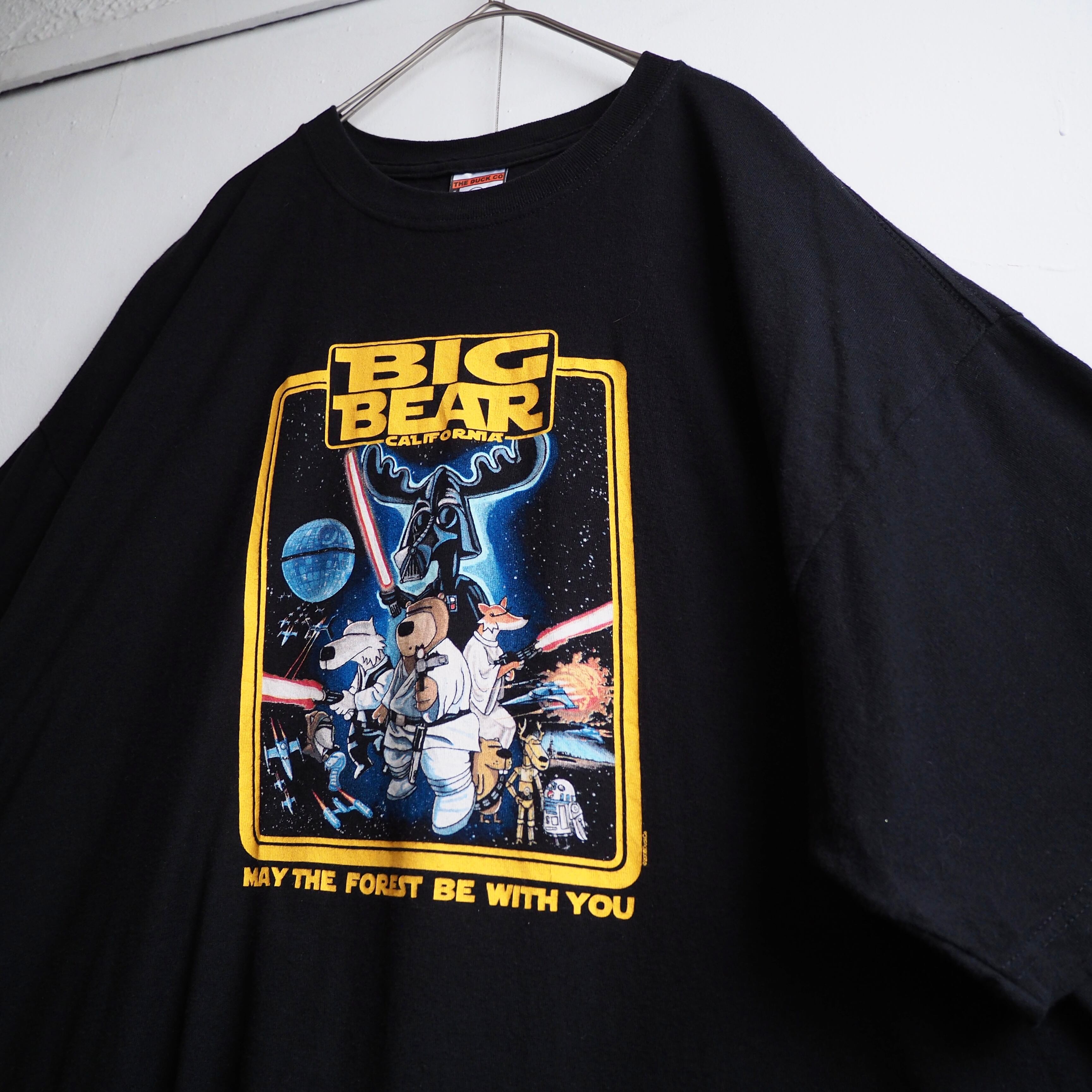 ” Animal wars ” Movie parody printed Black loose silhouette Tee