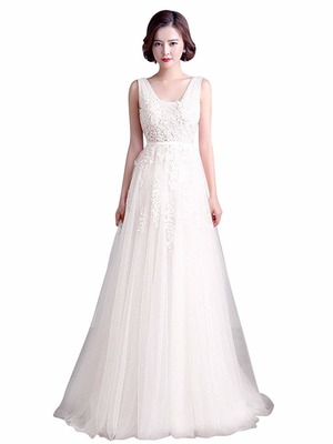 ★送料無料★7号（S)☆背中飾りボタン付き胸元刺繍飾りカラ－ドレス(OPN3319)