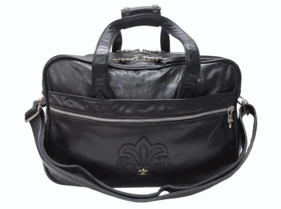 CHROME HEARTS クロムハーツ ダイパーバッグ BSフレア 2WAYバッグ マザーバック レザー シルバー925 ブラック