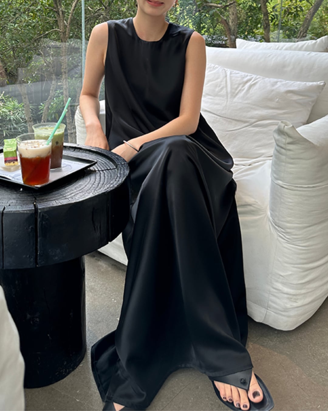 ノースリーブシンプルワンピース S25144