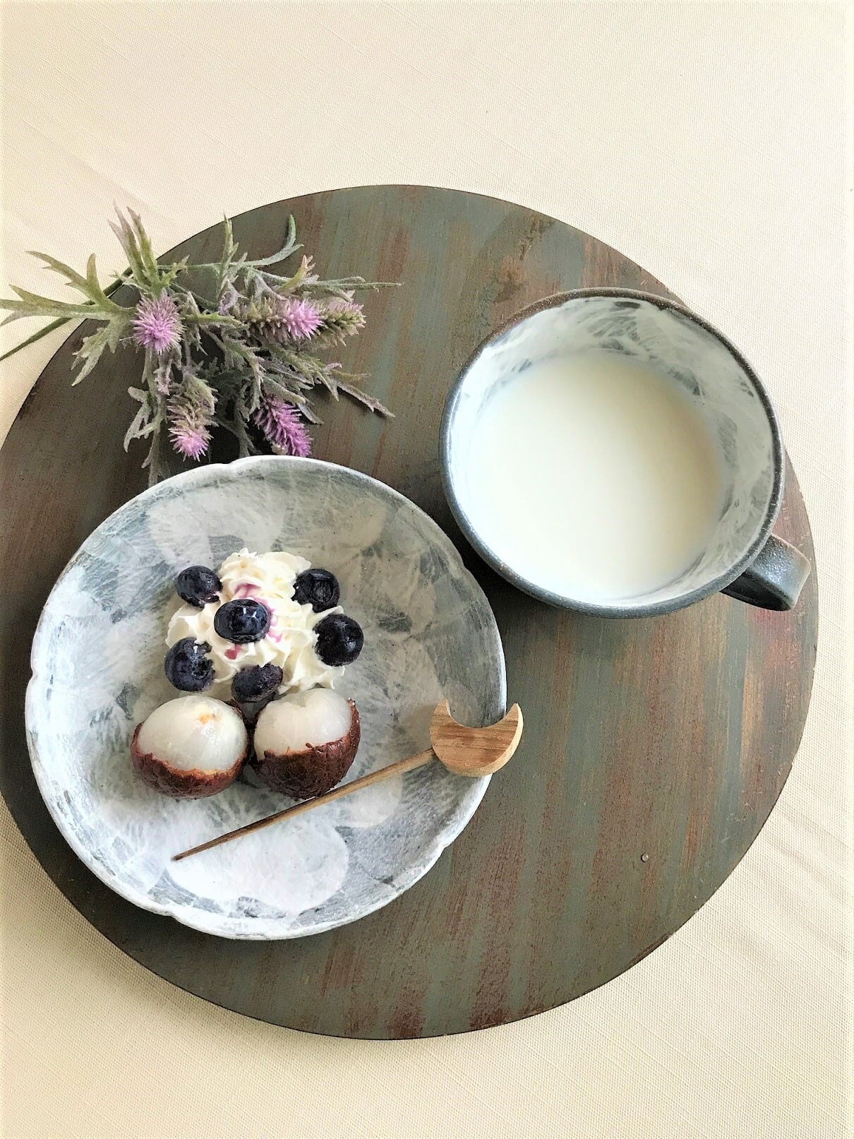 粉引きぺたぺたりーマグカップ ドット