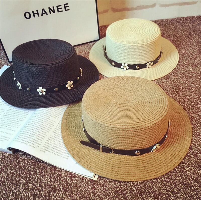 スプリングサマーFlowerデザイン ベルト トップス スタンダード レトロ 帽子 大人ガーリー スウィート キュート カジュアル 春物 夏物 ビーチ ハーネス フラワーデザイン ブラック・アイド・ピーズ59739106570