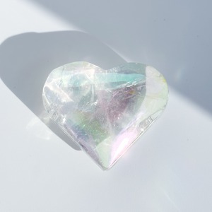 透明感◎Big♡エンジェルオーラクォーツ ハート34♡Angel Aura Quartz♡天然石・鉱石・パワーストーン