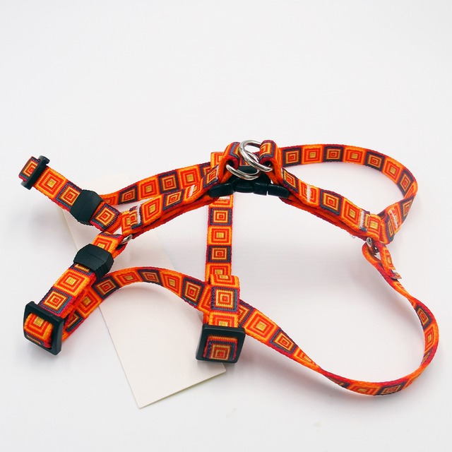 Orange Blocks  ステップインハーネス＋リードセット XSサイズ - Yellow Dog Design