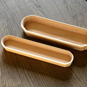 四十沢木材工芸　くりぬきさじ箱(1個)/ Hollowed-out Cutlery Serving Tray Wide［2104330000216］