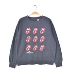 ローリングストーンズ バンドロゴ スウェット フェードブラック ROLLING STONES メンズM相当 古着 @CF0916