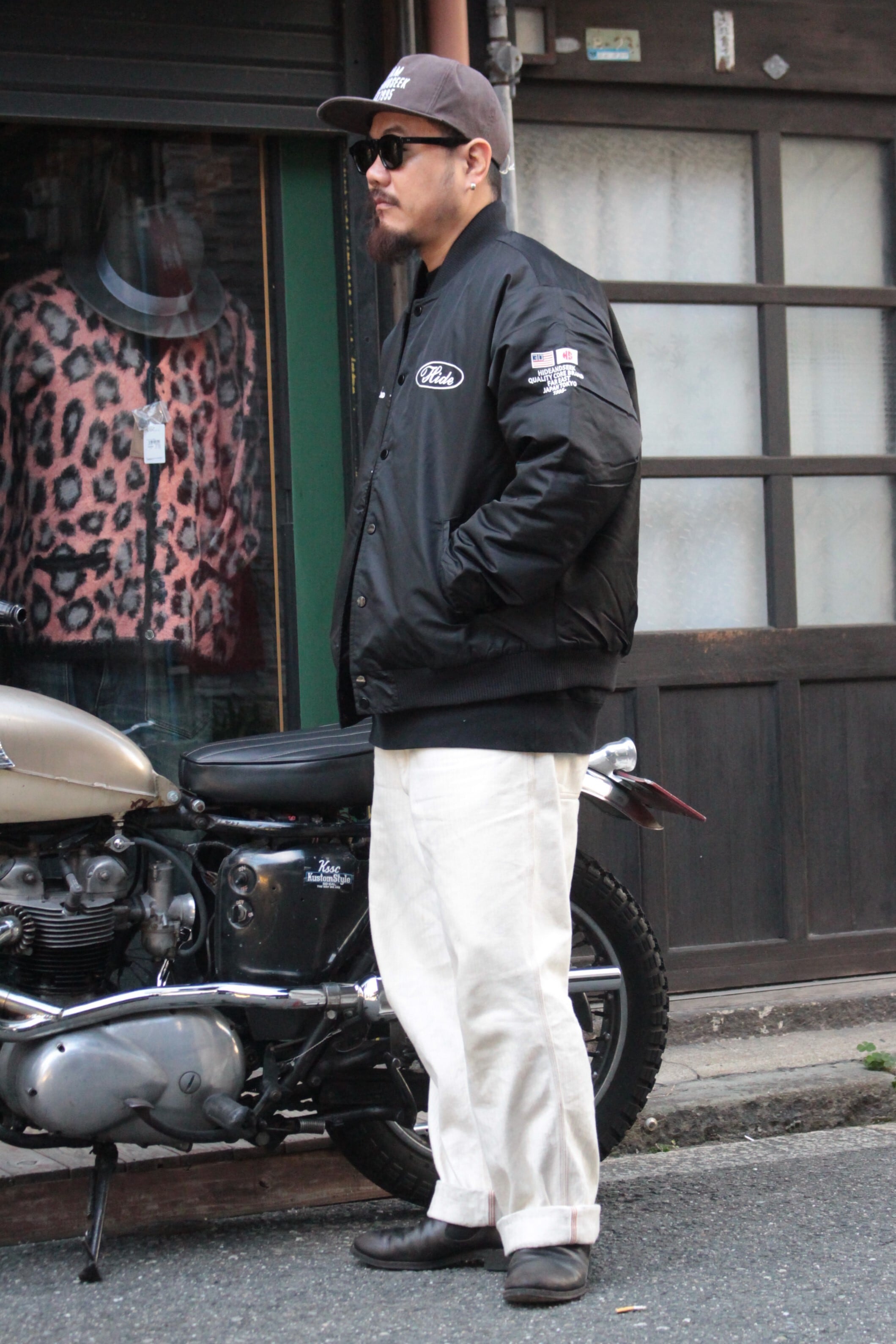 HIDE AND SEEK】Stadium Jacket (25aw) -BLACK (ハイドアンドシーク