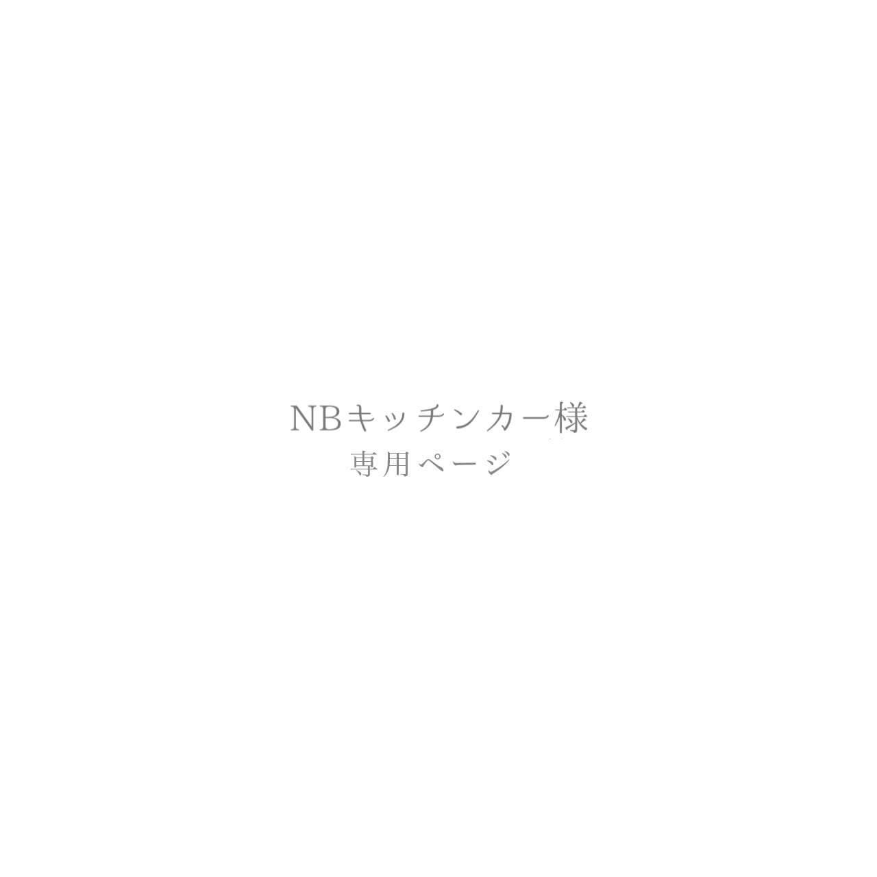 NBキッチンカー様専用ページ