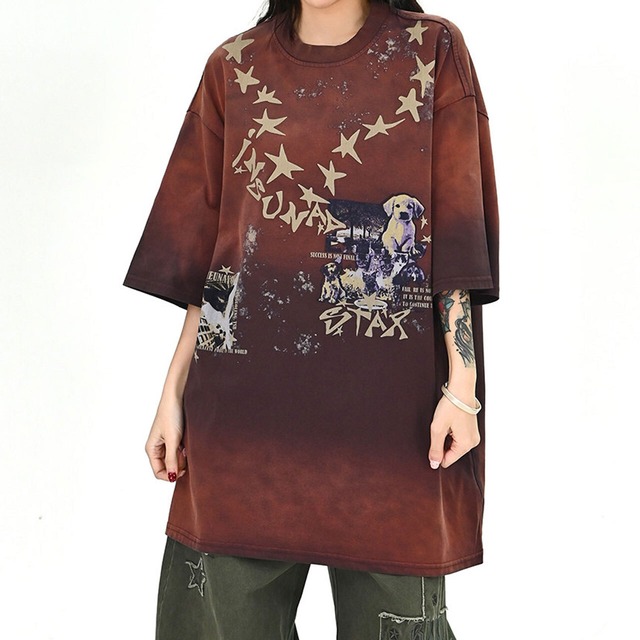 スターグラフィティドッグTシャツ
 2col   R01724