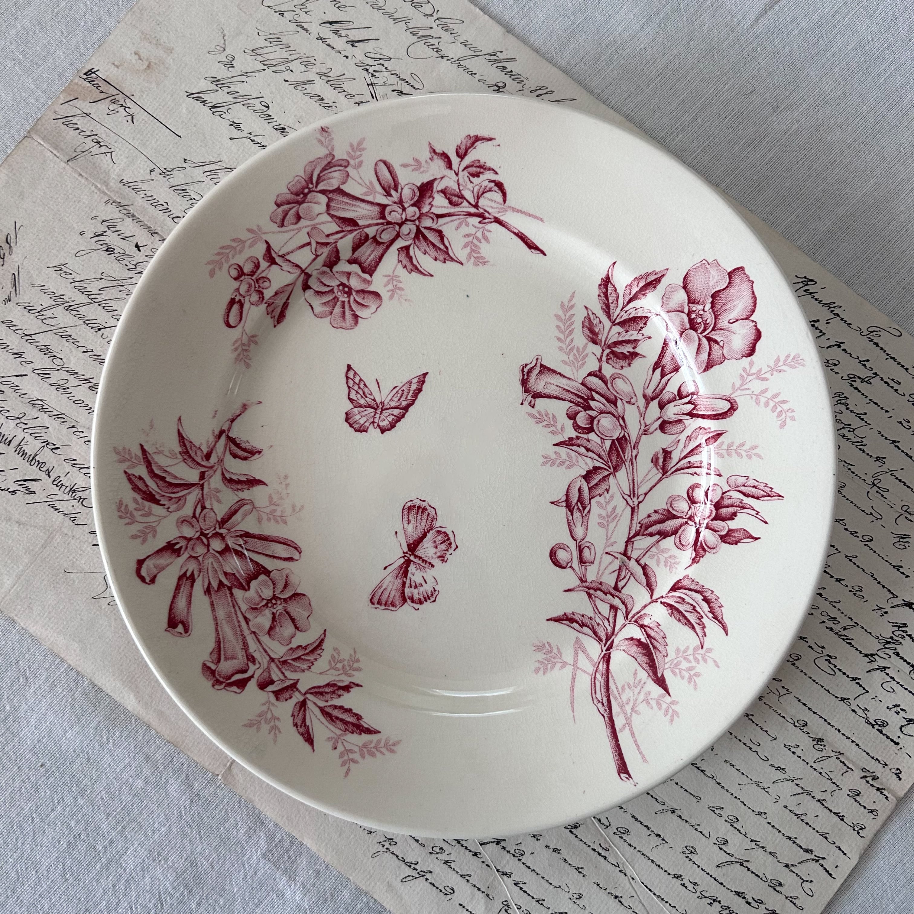 フランスアンティーク】 Badonviller（バドンヴィレ） JASMIN プレート