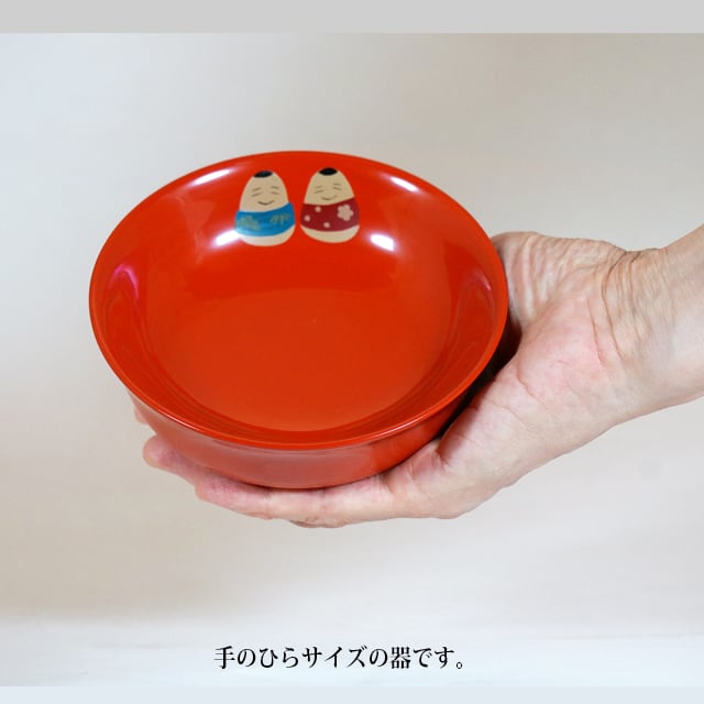 手塩皿4.0洗朱会津絵 | 太陽漆器 オンラインショップ