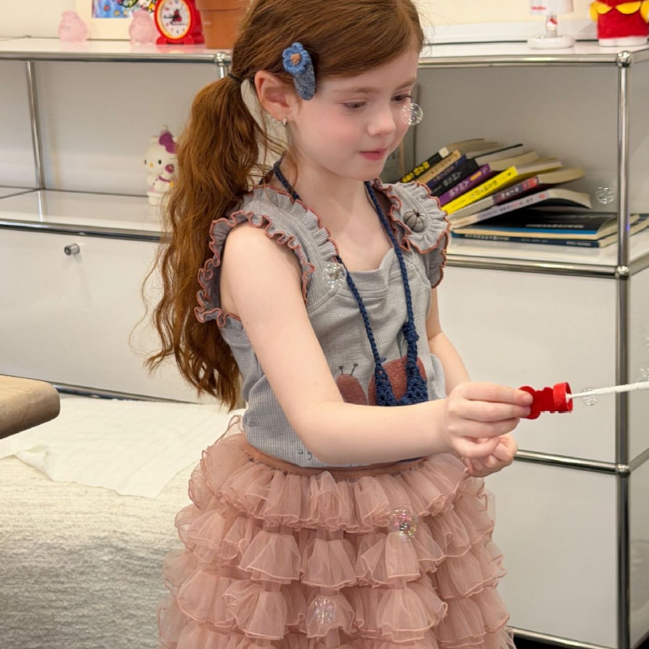 夏チュールティアートスカート