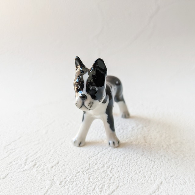 【ミニチュア陶器】　 Boston terrier~①~