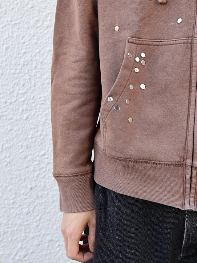 【Hannah Creak/26aw】Studded Hoodie gap body khaki