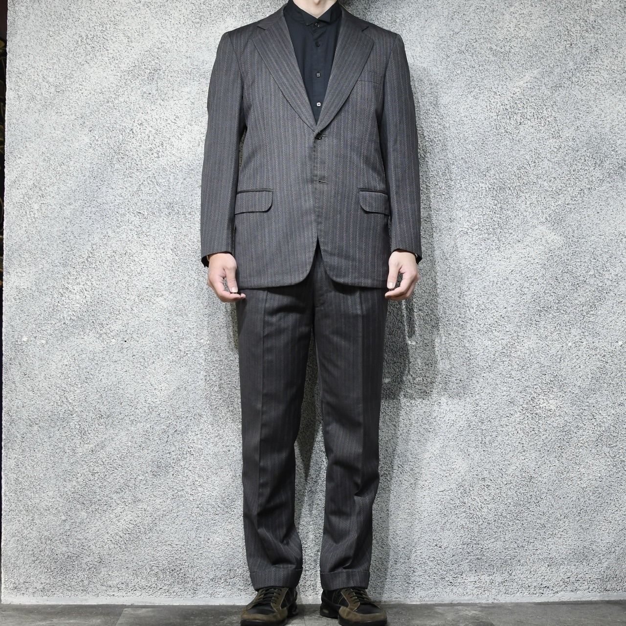 50's jacquard weave stripe set up