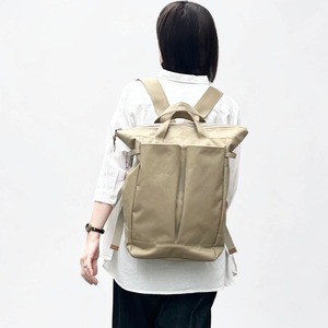 受注製作　hike40：ベージュ（撥水加工ナイロン素材リュック）