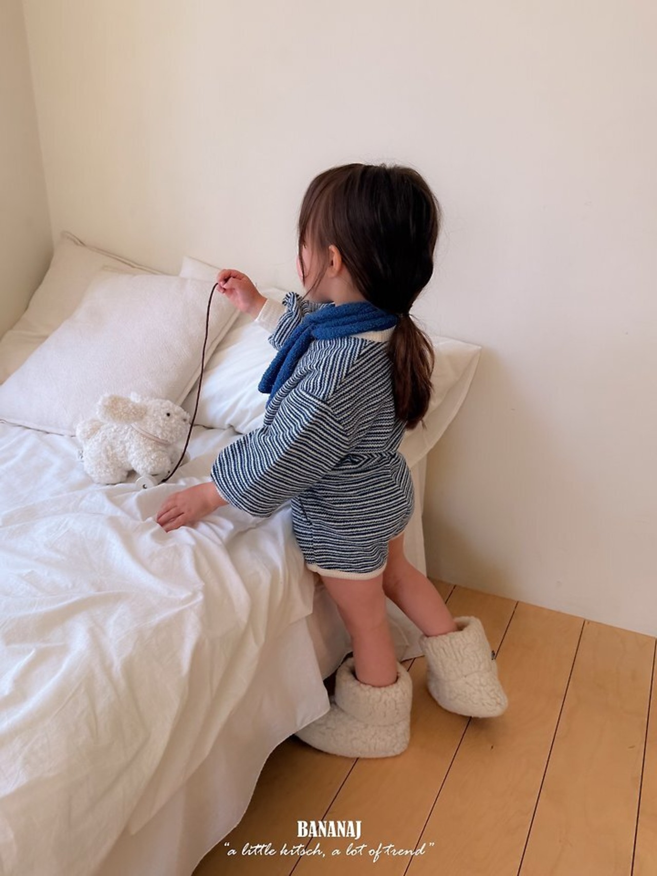 韓国子供服 / BANANA J / 26Autumn / ニットボーダーパンツ / 秋服 / キッズ *XS~JS*
