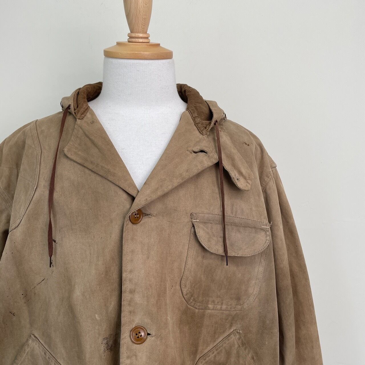 50s 60s フード付き ハンティングジャケット ヴィンテージ 古着 ダック