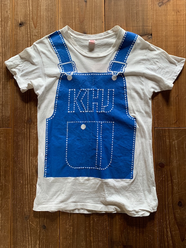 70's Hanes オーバーオール だまし絵 Tシャツ 表記(38-40)