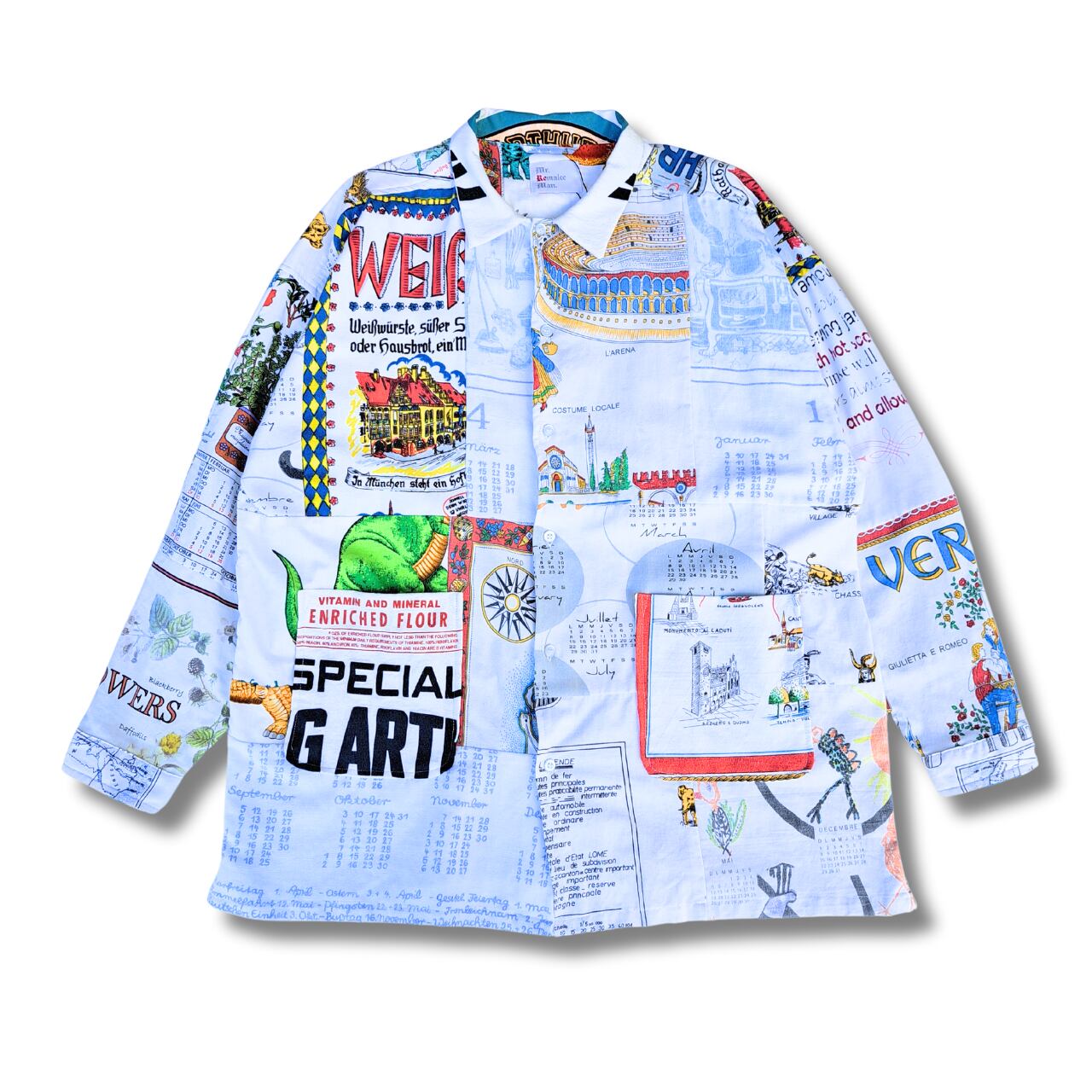 Mr. Remake Man tapestry L/S shirts (size2)