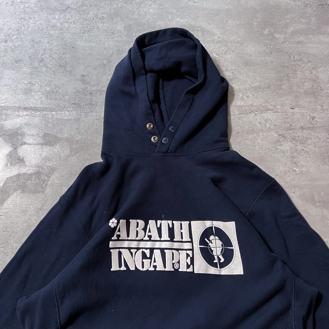 90s初期 “a bathing ape“ public enemy parody reverse weave hoodie 