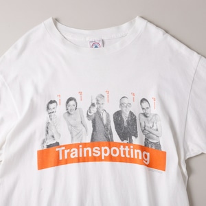 【極美品】Trainspotting vintage movie Tee official made in USA fabrics /96年 トレインスポッティング 映画 公式 ヴィンテージ Tシャツ サイズM 実寸L ホワイト コットン100% アメリカ製生地