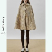 羽音をまとった影色：トンボケープジャケット《XU0284》