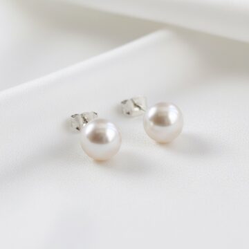 Mini circle color pearl pierce/earring(Khaki) | Pay ID