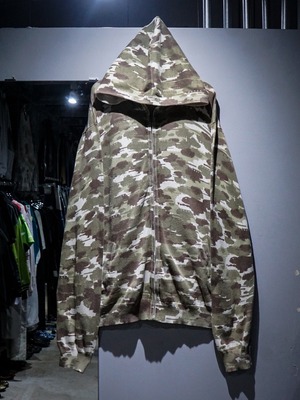 【add(C)vintage】"JIMMY'Z" Tank Camouflage Pattern Loose Zip Up Hoodie