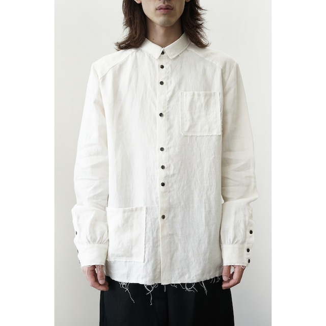 [kujaku] (クジャク) 2023SS kikyo shirt (white)