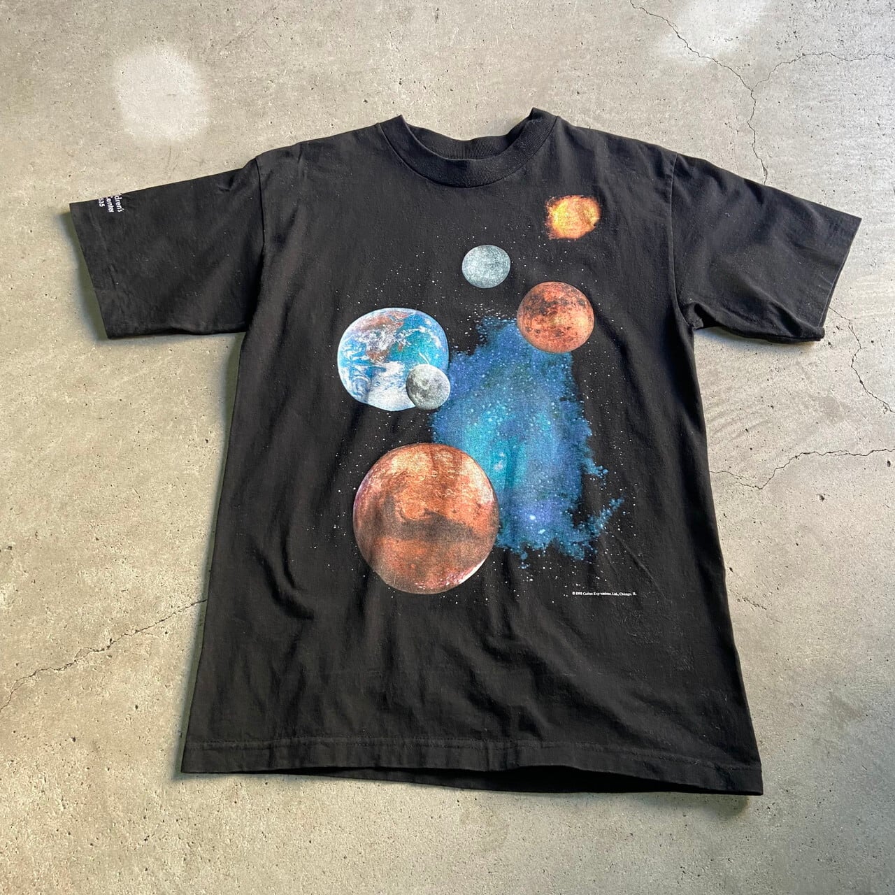 USA製 90年代 ヴィンテージ 宇宙 両面プリントTシャツ メンズM 古着 90s ブラック 黒 ビンテージ  バックプリント【Tシャツ】【SS2207-50a】 | cave 古着屋【公式】古着通販サイト