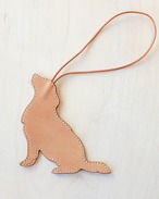 Hand Stitch Leather Dog Charm -Golden Retriever