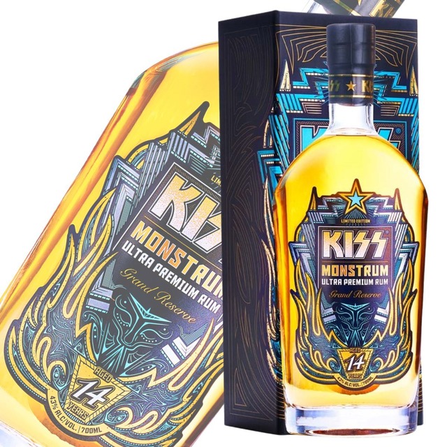 キッス モンストラム ウルトラ・プレミアム・ラム14年 700ml 43度 KISS 高級 熟成 ラム酒 限定ボトル RUM コレクション 箱入り
