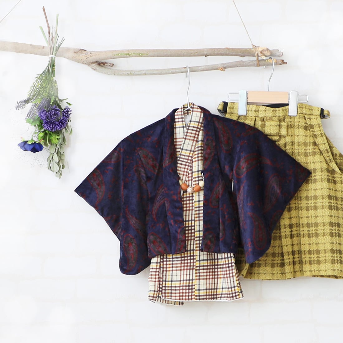 端午の節句　着物レンタル フォセットオリジナル 5ヶ月〜2歳 赤ちゃん 節句 誕生日 80cm　男の子 　着物レンタル 【MV21】16742  男の子着物