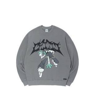 [CRITIC] ALIEN GRAFFITI SWEATSHIRTS LIGHT GREY