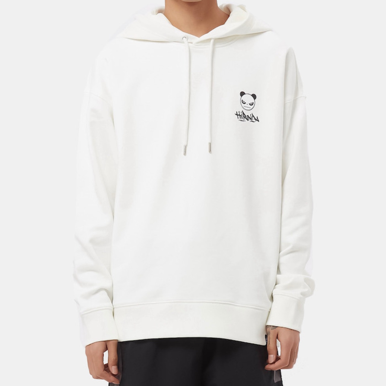 【HIPANDA ハイパンダ】メンズ フーディー スウェット MEN'S BIG LOGO PRINT HOODIE SWEAT SHIRT / WHITE・BLACK・BEIGE