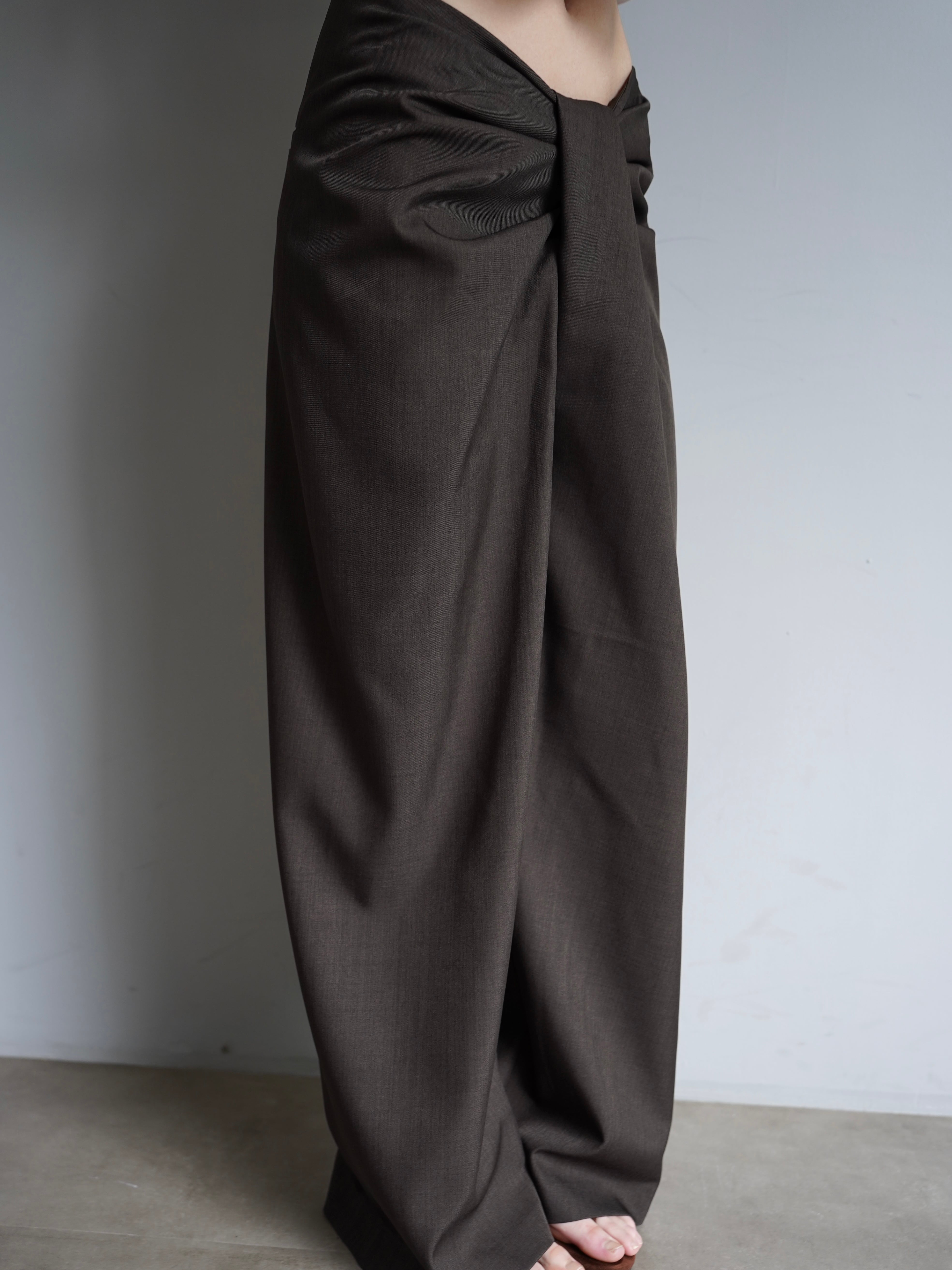 オギノさん11 OJYON】 twisted knot pants 【DARK BROWN】 | OJYON
