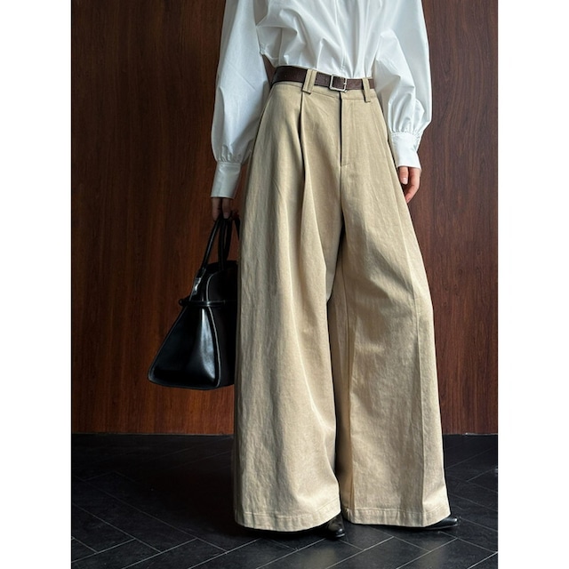 tuck wide pants　102923