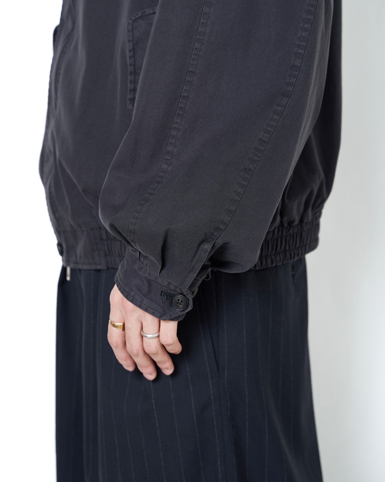 ssstein "VINTAGE HARRINGTON ZIP JACKET〔BLACK〕"