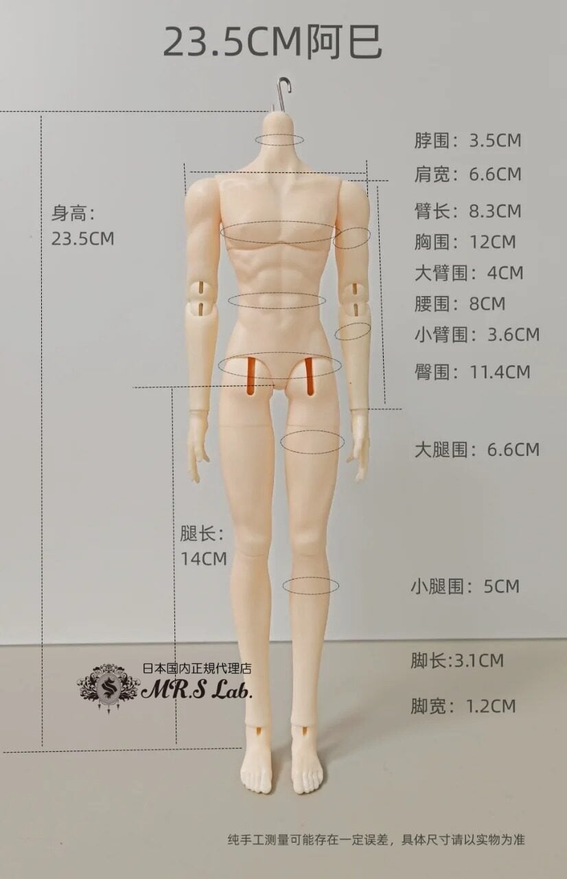 即納】【babybell】【阿巳23.5・腹筋ver.】23.5cm BJD 球体関節人形