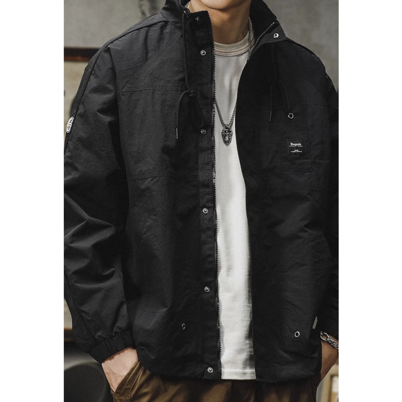 Stand Collar & Snap Button Coach Jacket ◇2color H0483