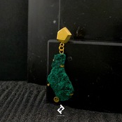 +5 lados・シングルピアス〜single earring (green+gold) #2