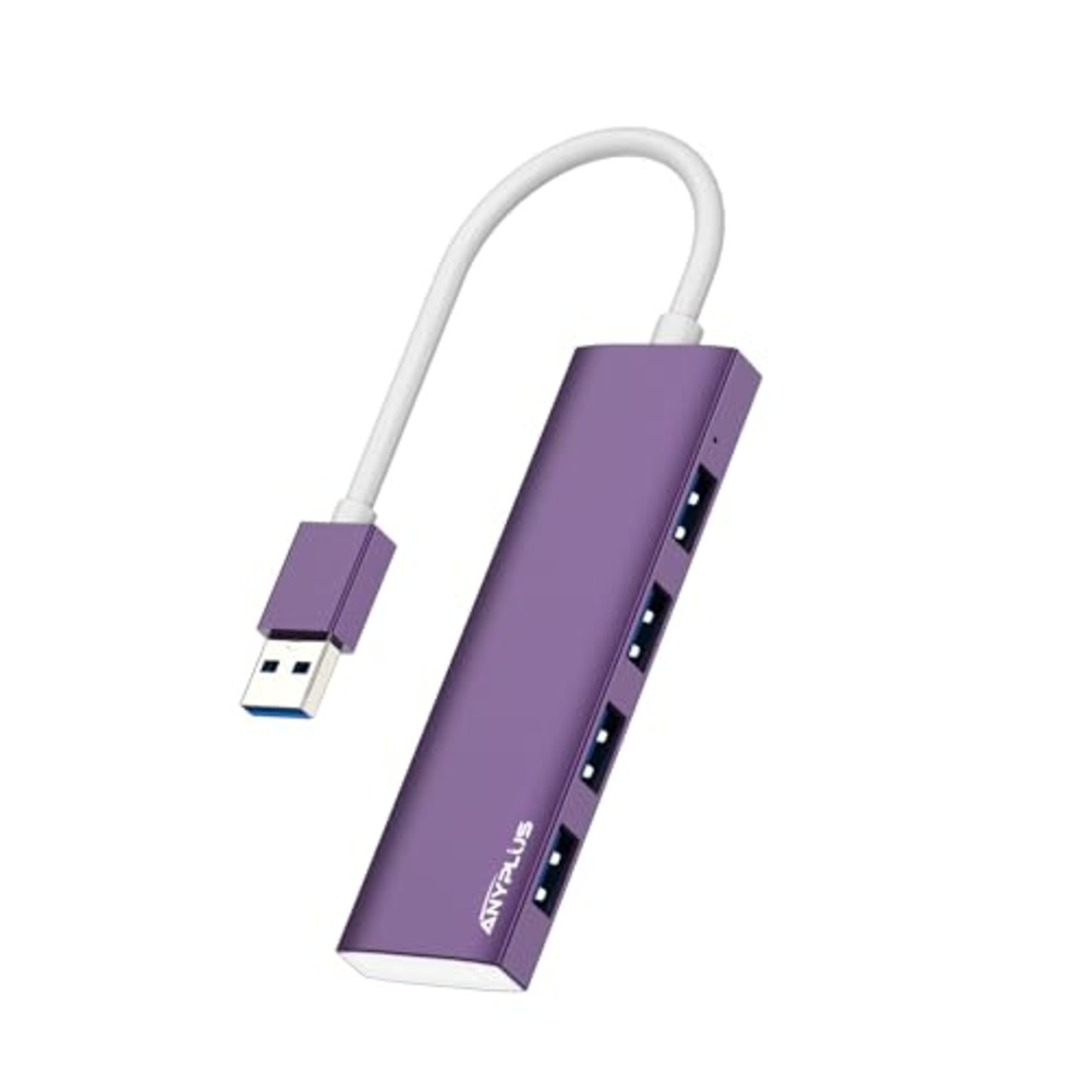 ANYPUS USB ハブ、4USBポートアルミニウム合金超スリムUSB 分岐、USB Hub 5Gbps高速転送usbハブ 3.0、USB 増設Macbook/iMac Surface Pro/Mac Pro/PC/XPSなどに対応しています【パープル】