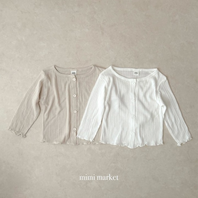【取寄】mimi market|rib cardigan|リブカーディガン|S-L|baby|26 summer 2nd