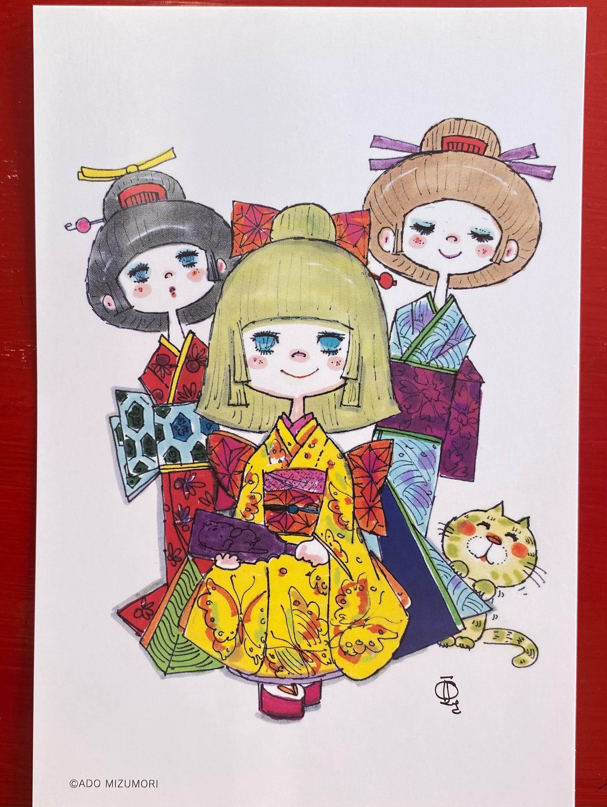 AdoToyBoxオリジナルポストカード「お正月」5枚セット | 水森亜土の
