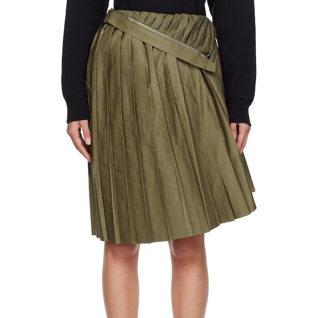 MM6　PLEATS ASYMMETRY SKIRT　KHAKI