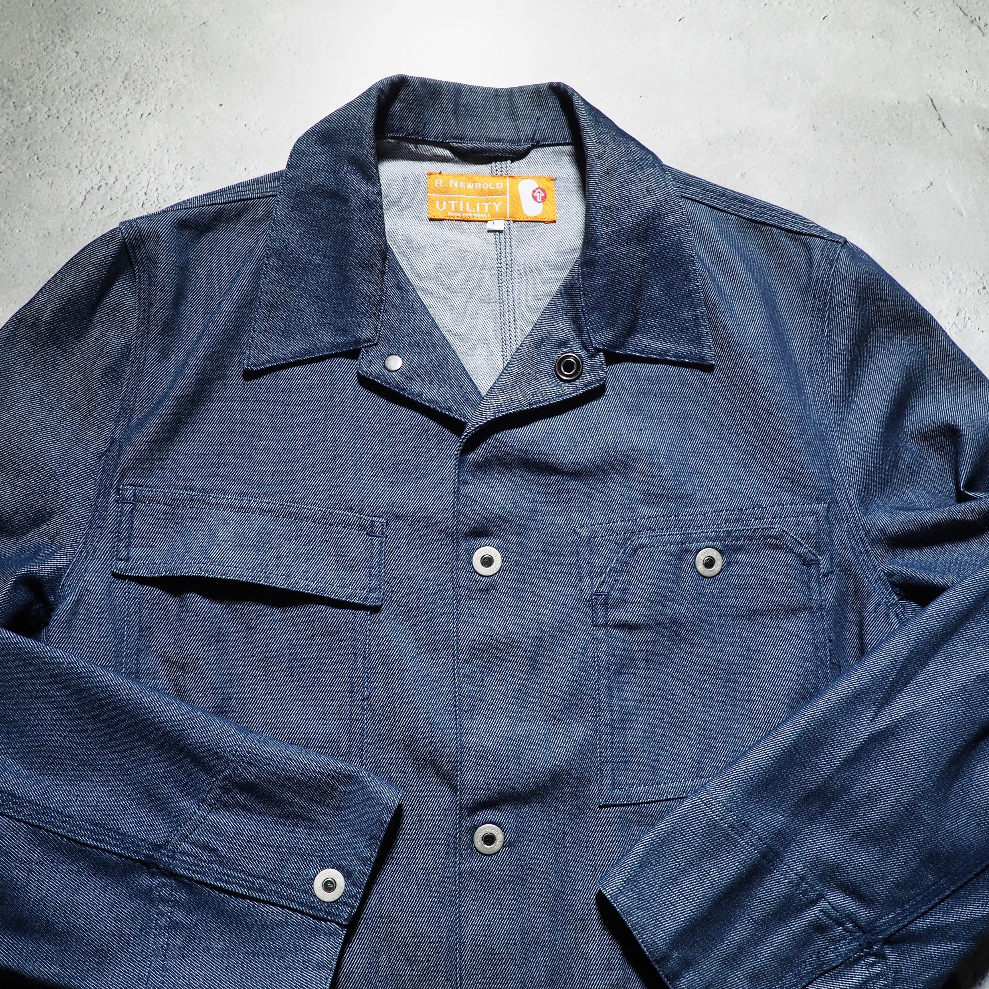 " R.NEWBOLD " Side Pockets Tape processing Design Denim jacket