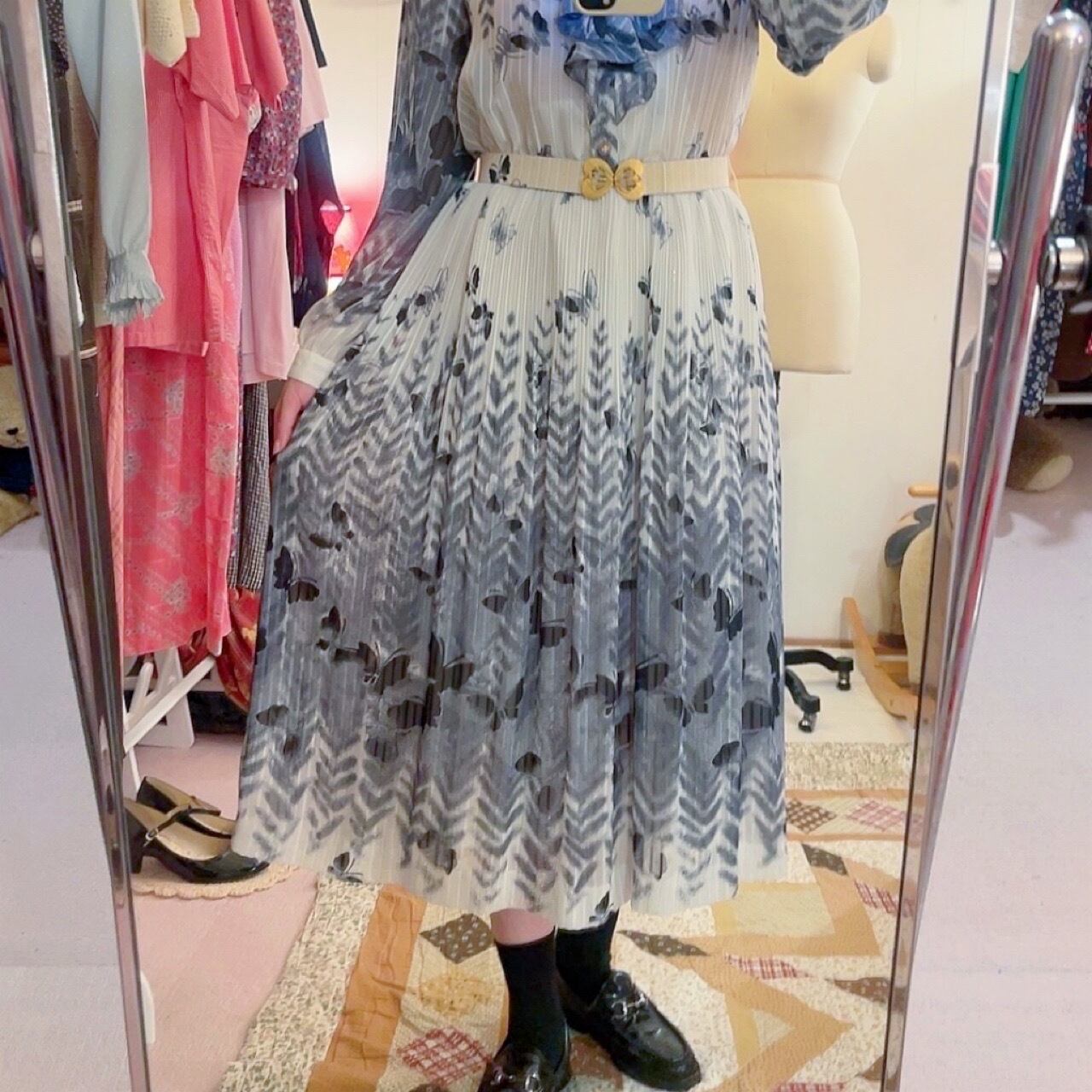 butterfly lame line one-piece